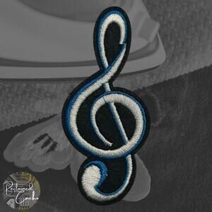 Treble Clef Iron On Patch